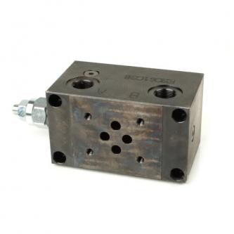1-section connection plate NG6 3/8 "with valve
